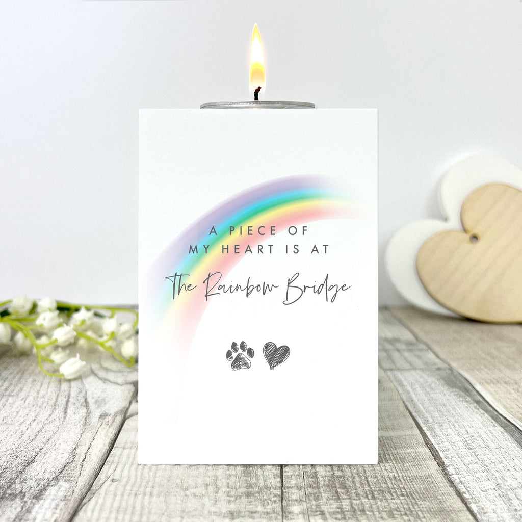 Rainbow Bridge White Tea Light Holder