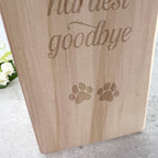 Hardest Goodbye Engraved Wooden Tea Light Holder