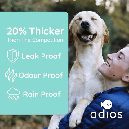Adios Plastic Compostable Dog Poo Bags - Various colours and quantities
