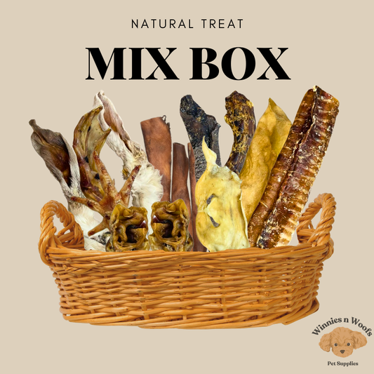MIX BOX 20 Piece Natural Treat Variety Box for Adult Dogs