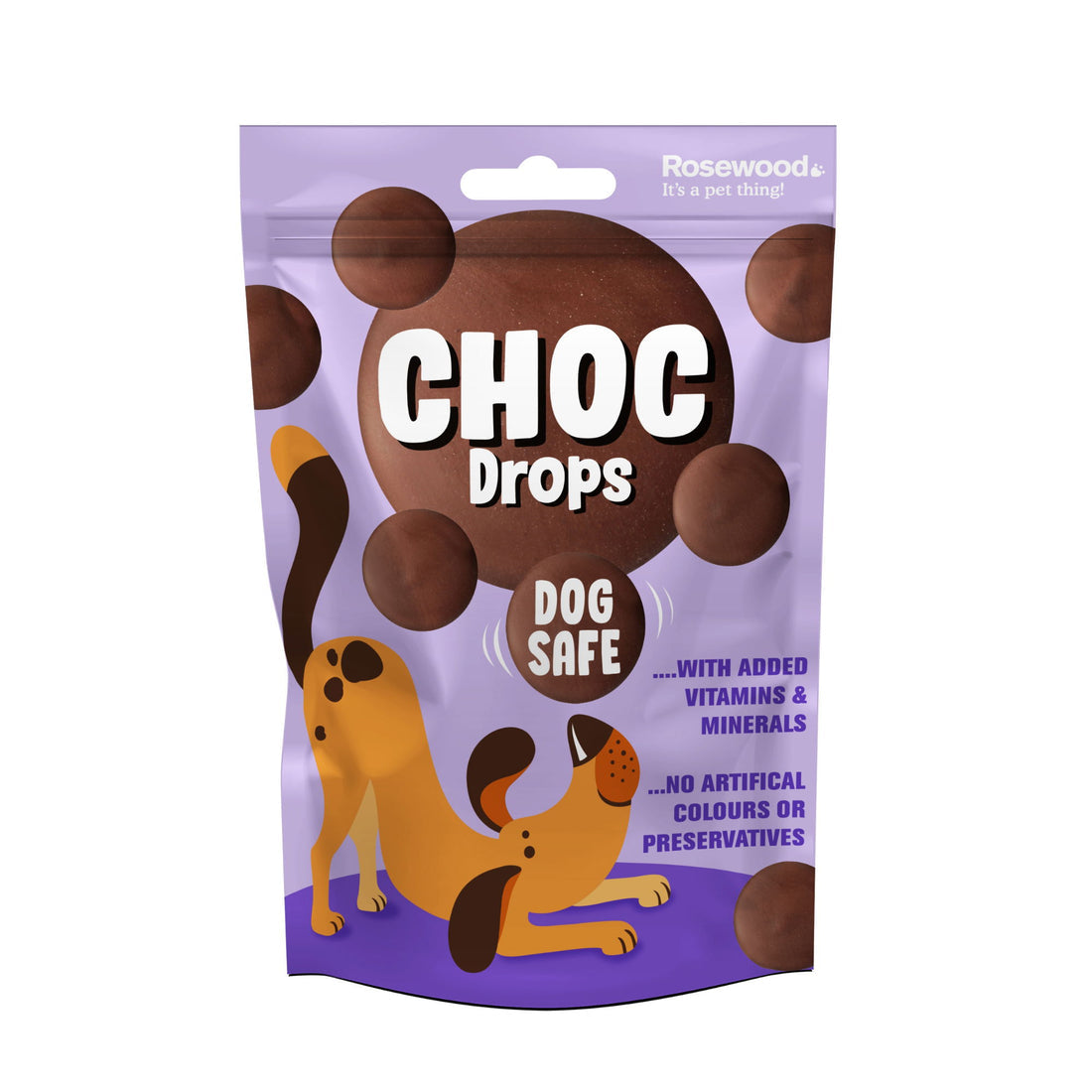 Rosewood Choc Drops for Dogs 200g