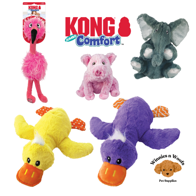 KONG Comfort Plush Range - Dog Toy Collection