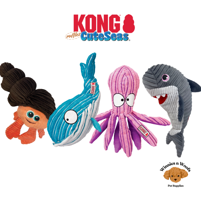 KONG Cuteseas Squeaker and Crinkle Dog Toys