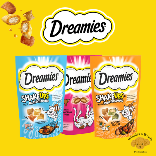 DREAMIES SHAKE UPS Multivitamins Cat Treats Various Flavours