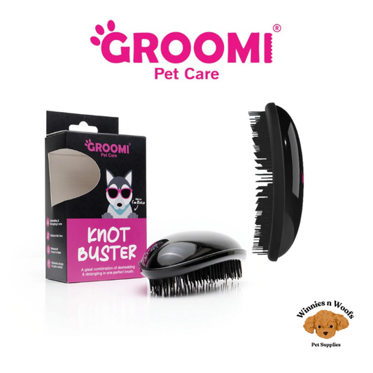 Groomi Pet Care Knot Buster Deshedding and Detangling Tool for Dogs