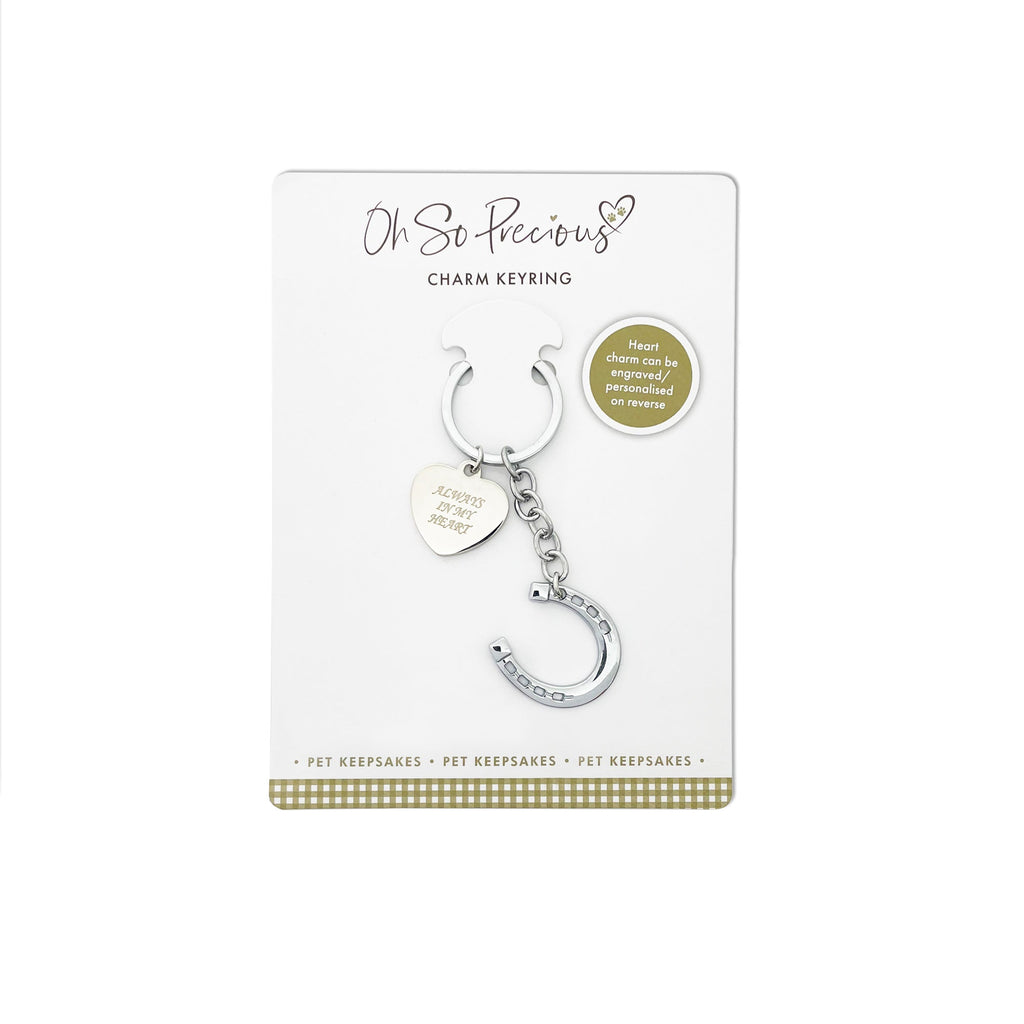 Oh So Precious Always In My Heart Charm Horse Memorial Keyring