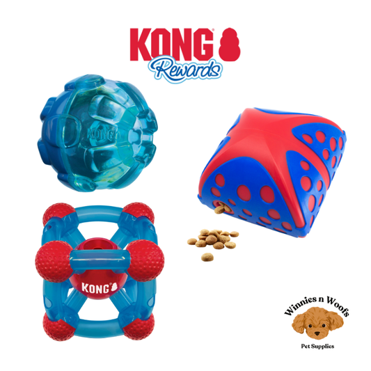 KONG Rewards Range of Mental Stimulation Tools - Treat Dispenser for Dogs - Tinker/Wally