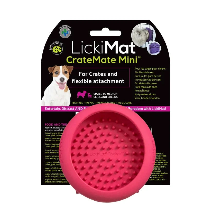 LickiMat CrateMate Mini - Dog Lick and Slow Feeder for Crates