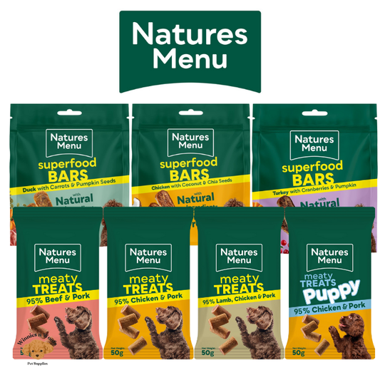 Natures Menu Range - Superfood Bars & Meaty Treats - Nutritious High Protein Dog and Puppy Treats