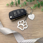 Oh So Precious Always In My Heart Charm Paw Memorial Keyring