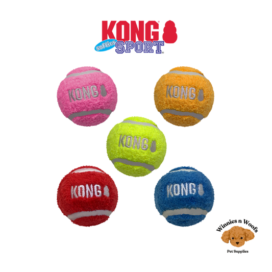 KONG Sport Softies Balls Plush Tennis Ball Dog Toys