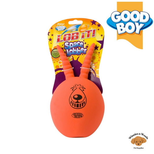 Good Boy Lob It Space Lobber - Squeaky Fetch Toy for Dogs